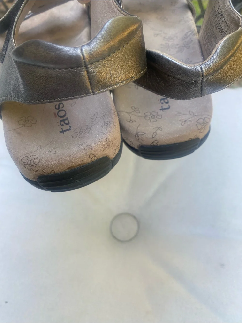 Taos Footwear Metallic Bronze Decorative Strap Sandals - Women